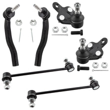 BOXI 6pc Front Lower Ball Joints + Sway Bar Links + Outer Tie Rods Kit Fits for Toyota Sienna