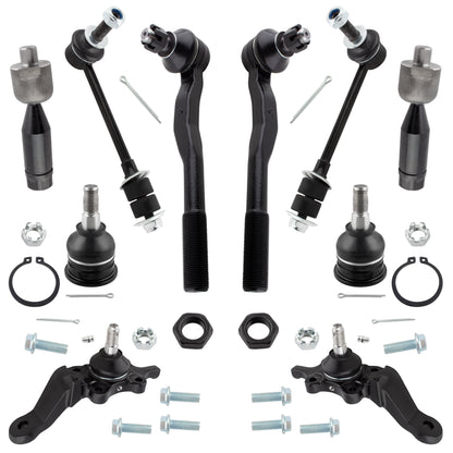 BOXI 10pc Front Upper Lower Ball Joints Tie Rods Sway Bars Fit for Toyota 4Runner 1996-2002