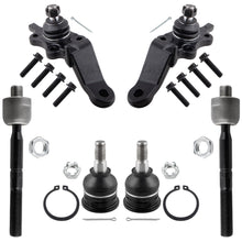 BOXI 6pc Front Lower Upper Ball Joints Inner Tie Rods Fit for Toyota Sequoia 2003