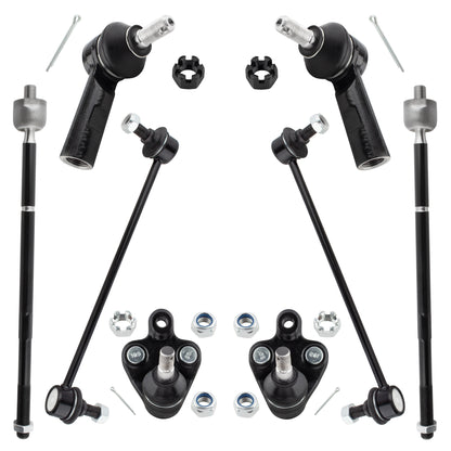 BOXI 8pc Front Ball Joints Sway Bars Tie Rods Fit for Pontiac Vibe 2003-2008 FWD
