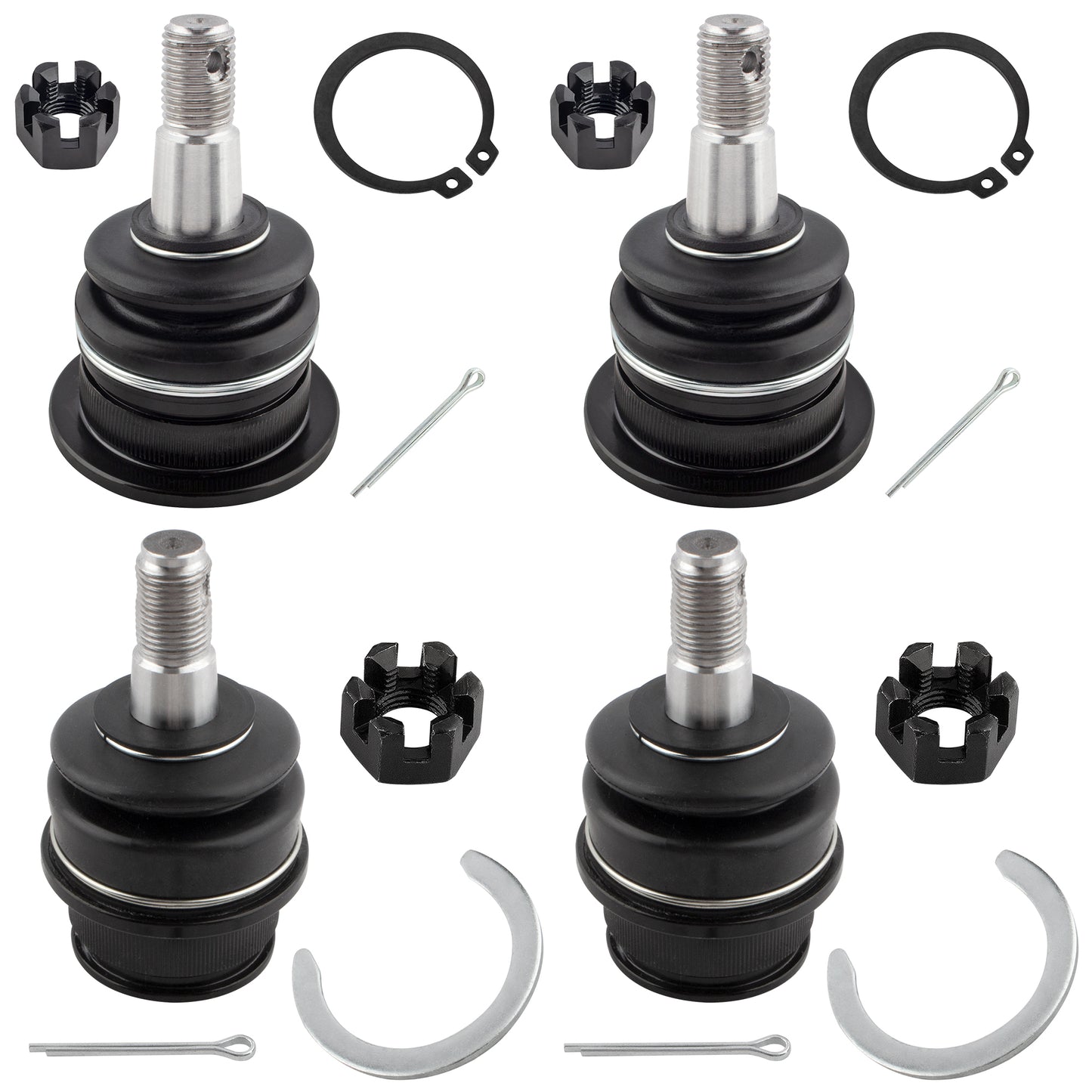 BOXI (Set of 4) Front Upper & Lower Ball Joints Suspension Kit Fits for Lexus GX470 2003-2009
