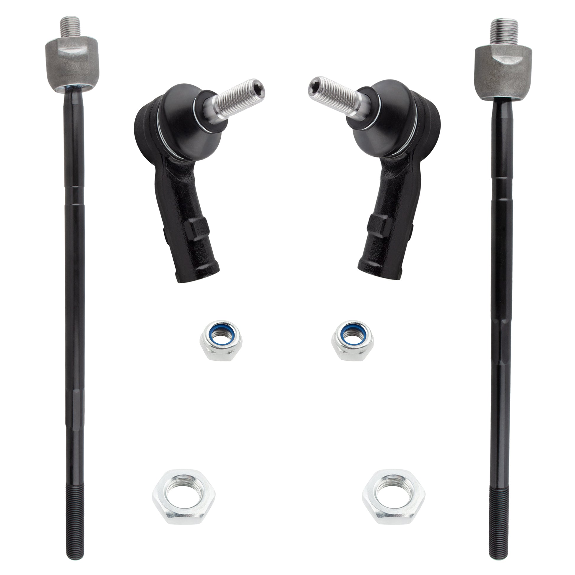 BOXI (Set of 4) Inner + Outer Tie Rod Ends Fit for Volkswagen Cabrio 1999 2000 2001 2002