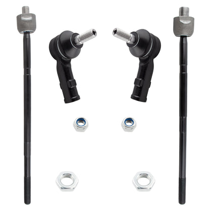 BOXI (Set of 4) Inner + Outer Tie Rod Ends Fit for Volkswagen Cabrio 1999 2000 2001 2002