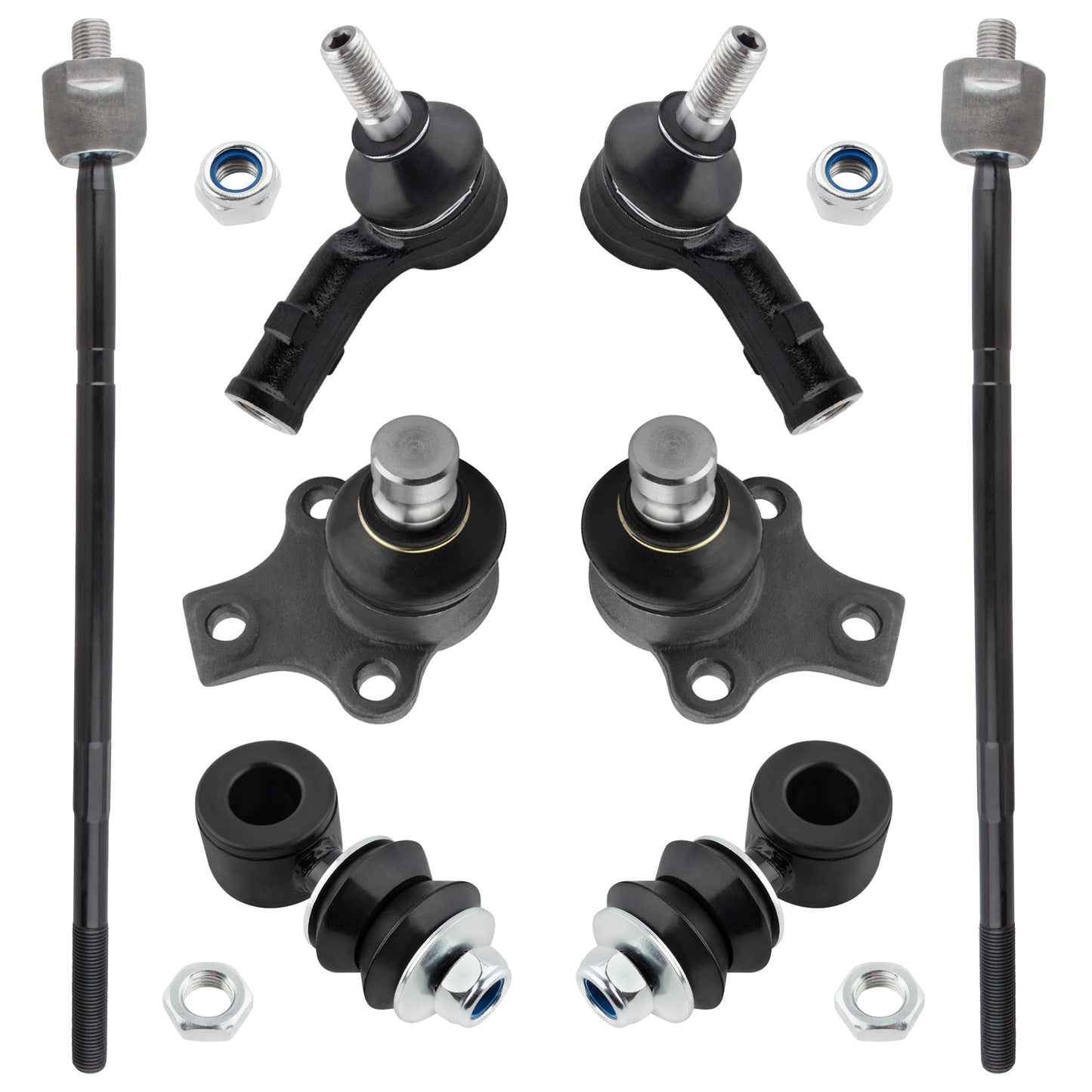 BOXI 8pc Front Lower Ball Joints Sway Bars Tierods Fit for Volkswagen Cabrio 1999