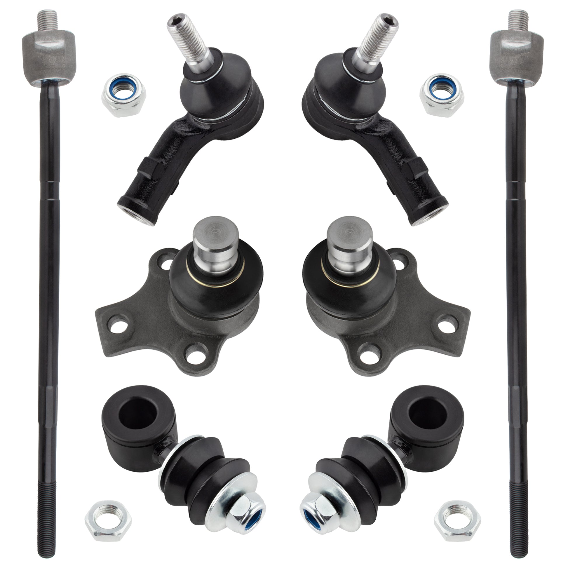 BOXI 8pc Front Lower Ball Joints Sway Bars Tierods Fit for Volkswagen Cabrio 1999