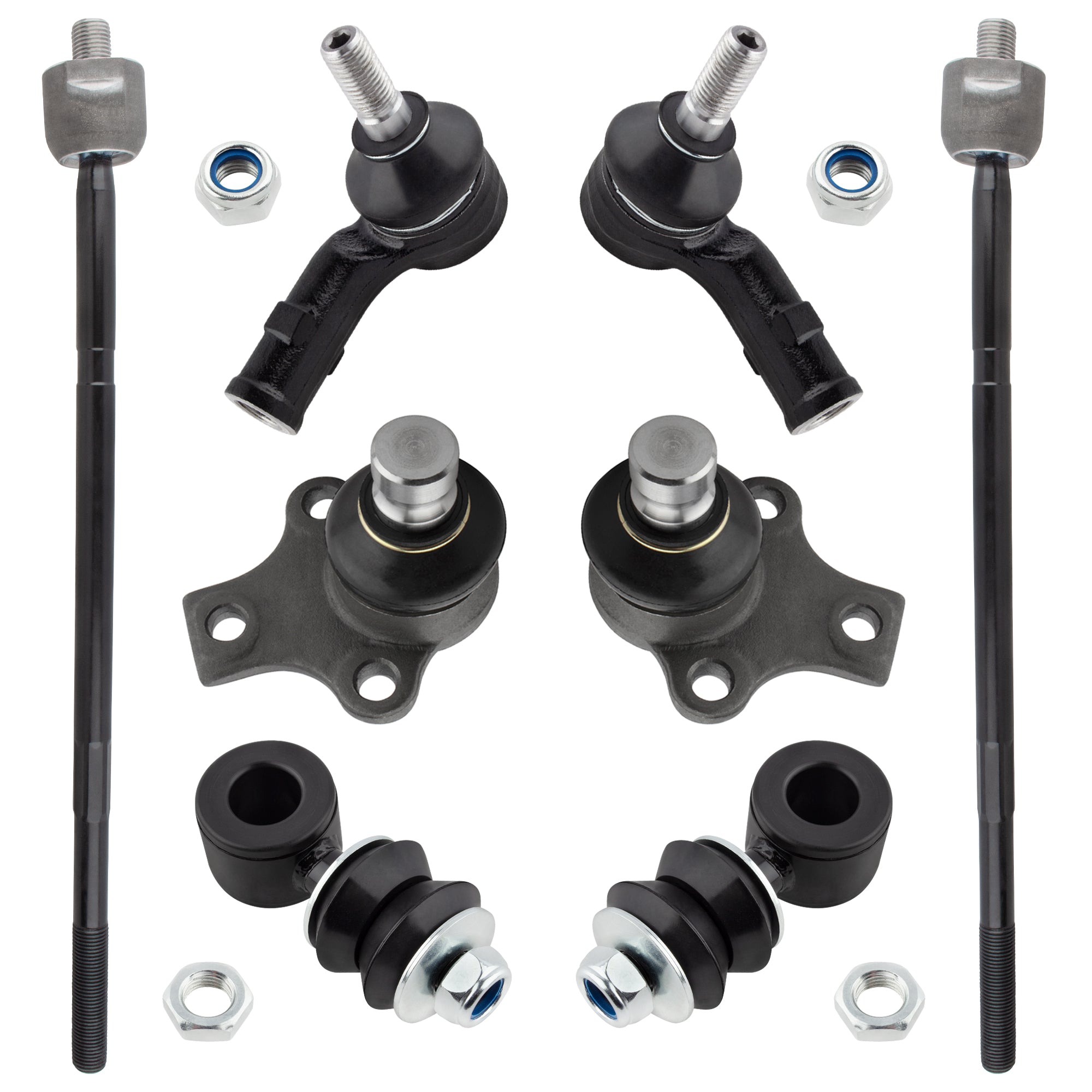 BOXI 8pc Front Lower Ball Joints Sway Bars Tierods Fit for Volkswagen Cabrio 1999
