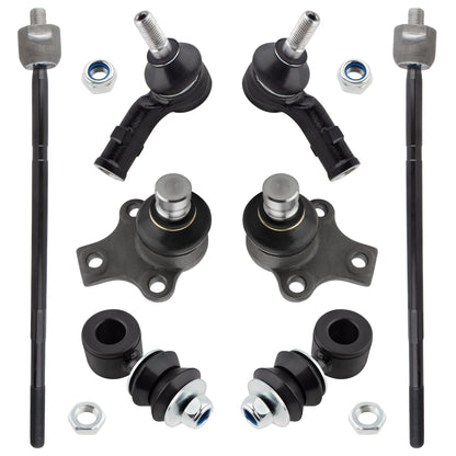 BOXI 8pc Front Lower Ball Joints Sway Bars Tierods Fit for Volkswagen Cabrio 1999