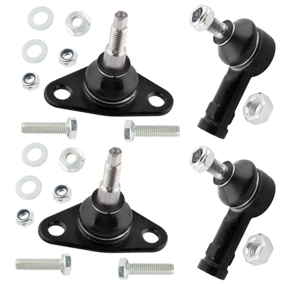 BOXI 4pcs Front Outer Tie Rods Lower Ball Joints Fit for Volvo 740 1985 1986 1987 1988 1989 1990