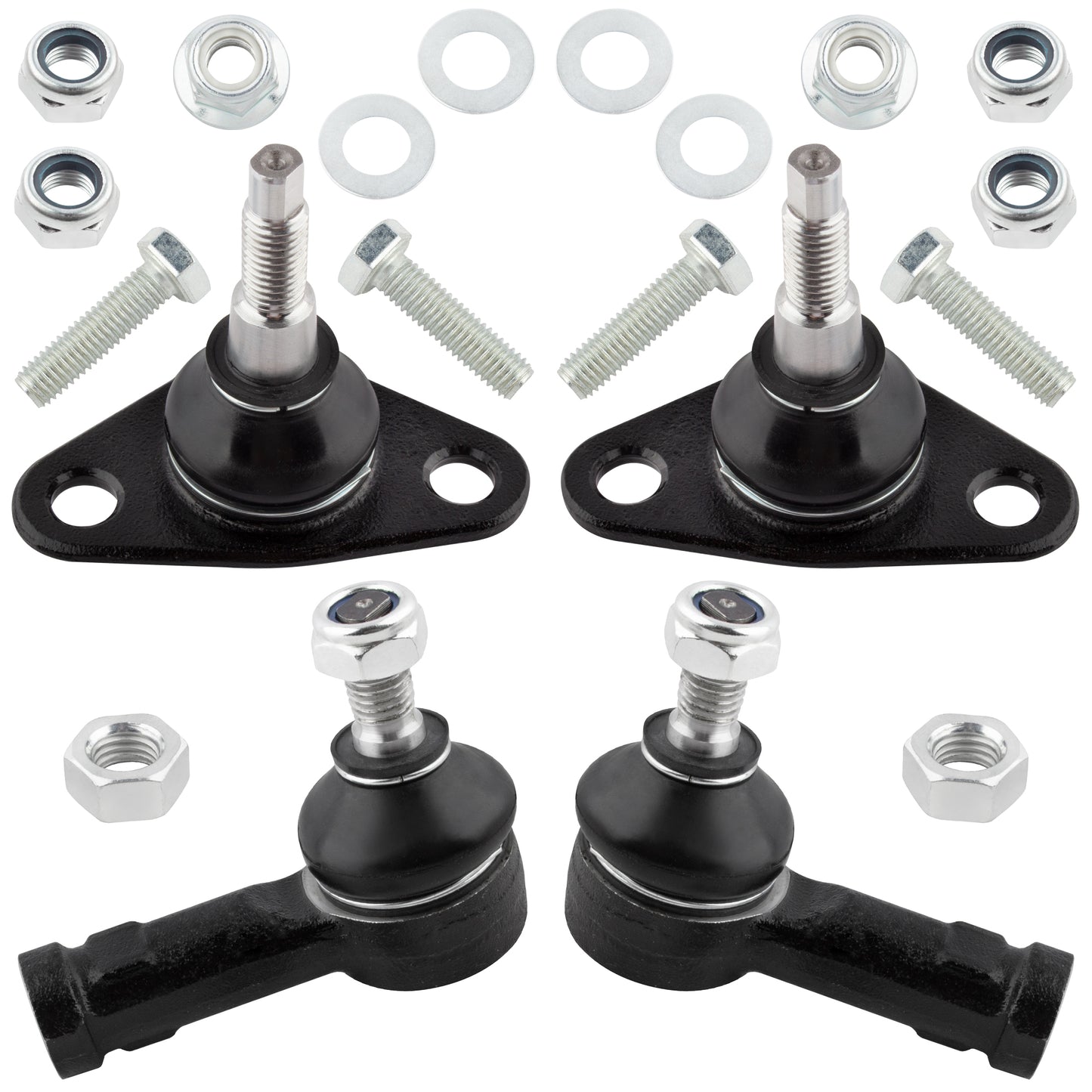 BOXI 4pcs Front Outer Tie Rods Lower Ball Joints Fit for Volvo 740 1985 1986 1987 1988 1989 1990 — product photo 3