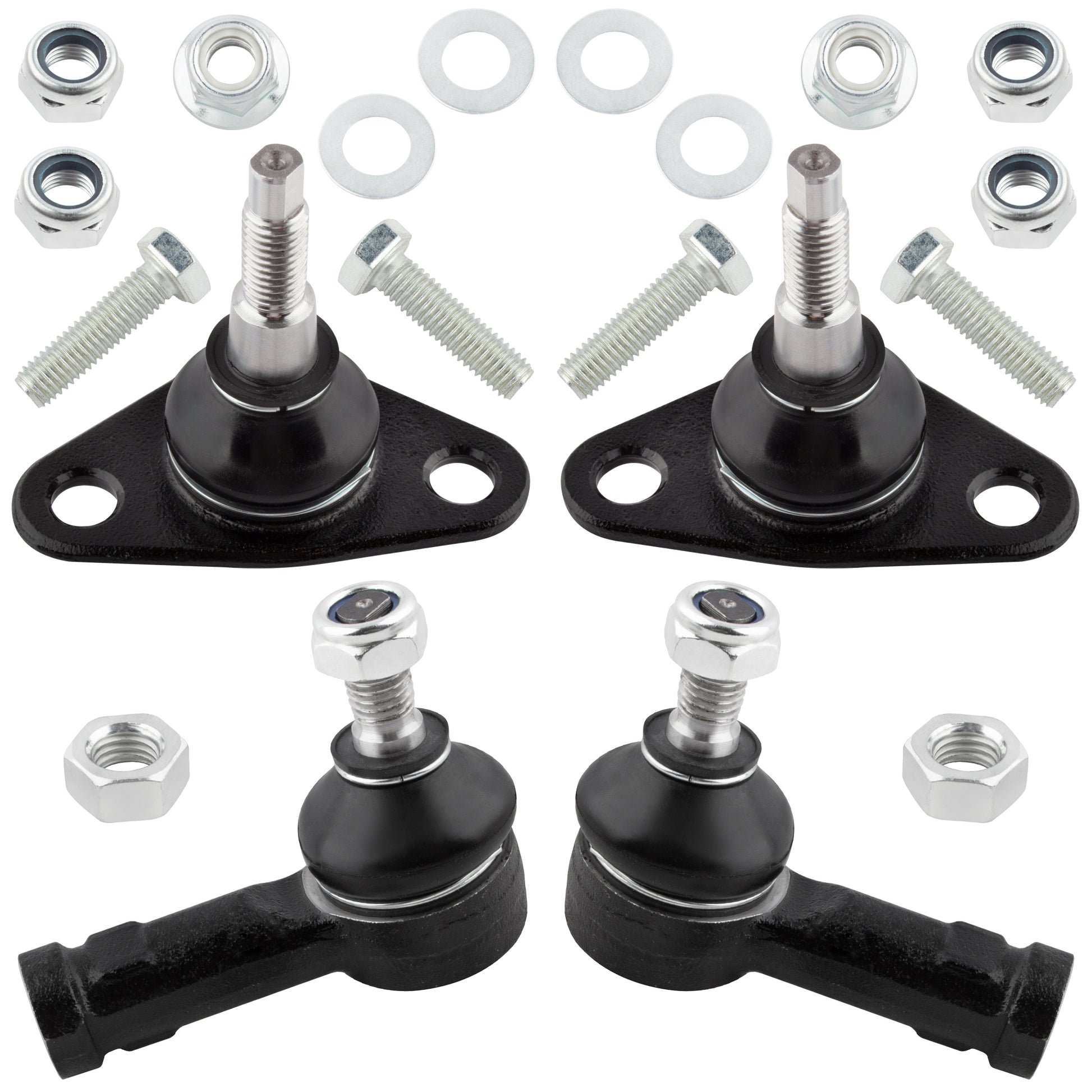 BOXI 4pcs Front Outer Tie Rods Lower Ball Joints Fit for Volvo 740 1985 1986 1987 1988 1989 1990 — product photo 3