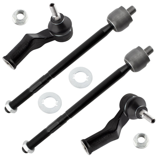 BOXI ES800860 ES800861 EV800458 Front Inner Tie rod & Outer Tie Rod Kit Fits for Volvo C30 2008-2013