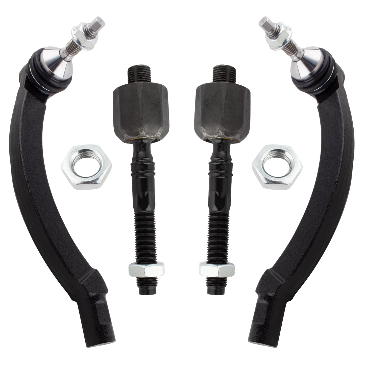 BOXI (Set of 4) ES80981 ES80982 EV800283 Front Inner Outer Tie Rods Fit for Volvo S60 2001-2009