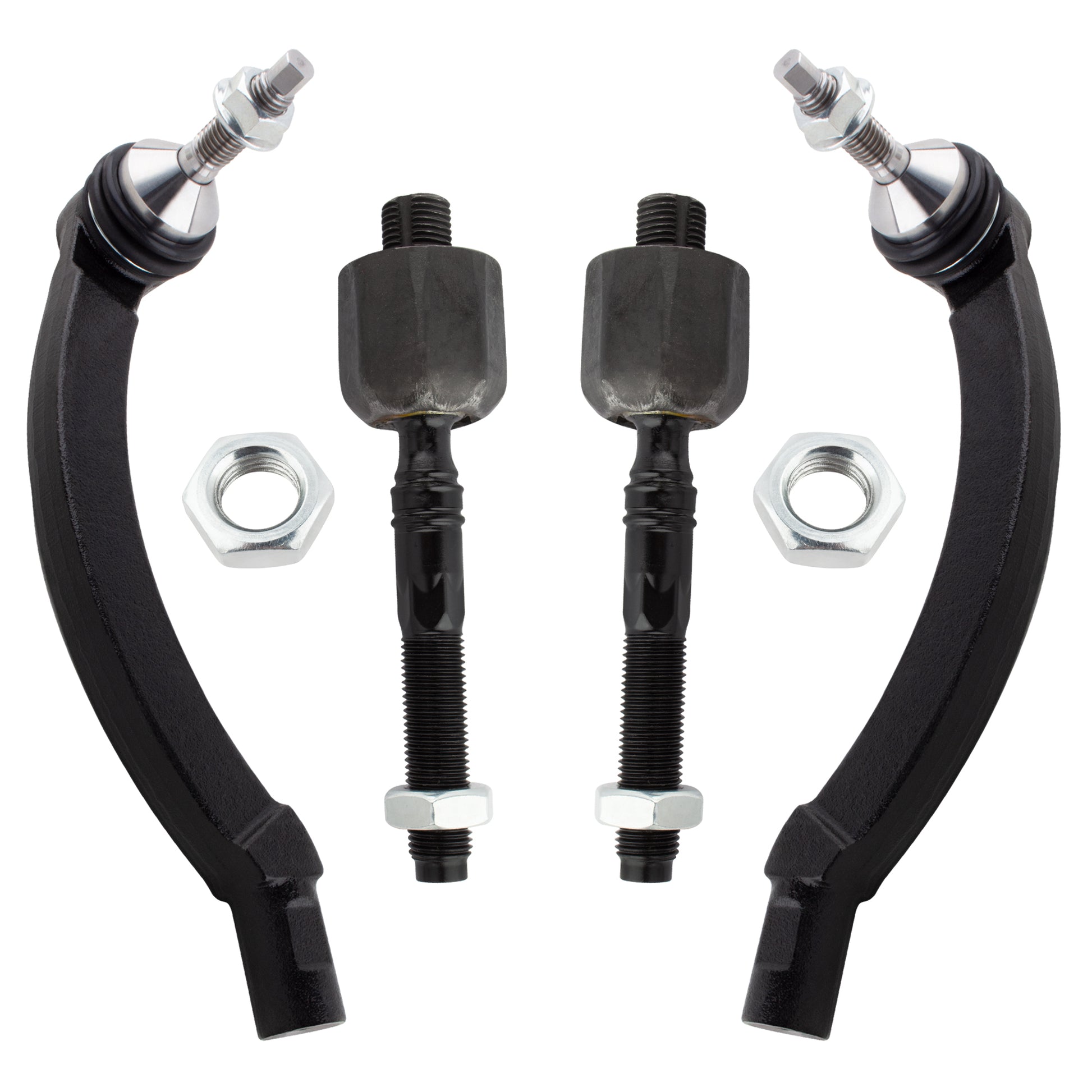 BOXI (Set of 4) ES80981 ES80982 EV800283 Front Inner Outer Tie Rods Fit for Volvo S60 2001-2009