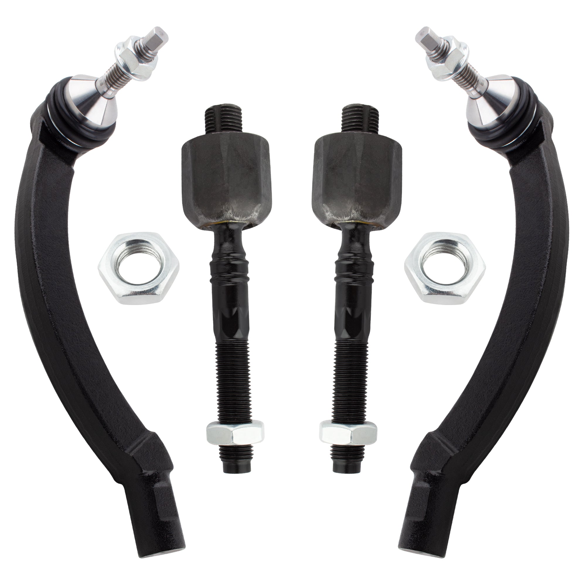 BOXI (Set of 4) ES80981 ES80982 EV800283 Front Inner Outer Tie Rods Fit for Volvo S60 2001-2009