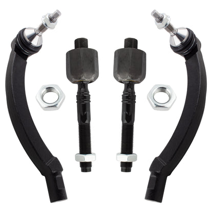 BOXI (Set of 4) ES80981 ES80982 EV800283 Front Inner Outer Tie Rods Fit for Volvo S60 2001-2009
