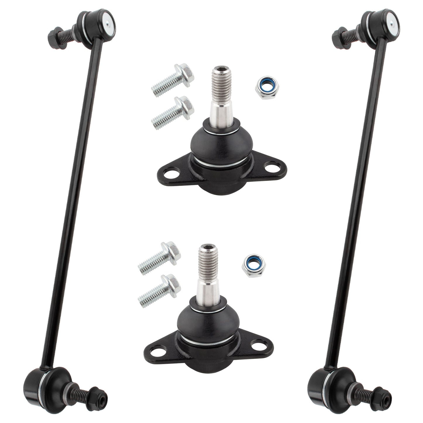 BOXI 4pc Front Lower Ball Joints + Sway Bar Links Kit Fits Front Driver and Passenger Sides