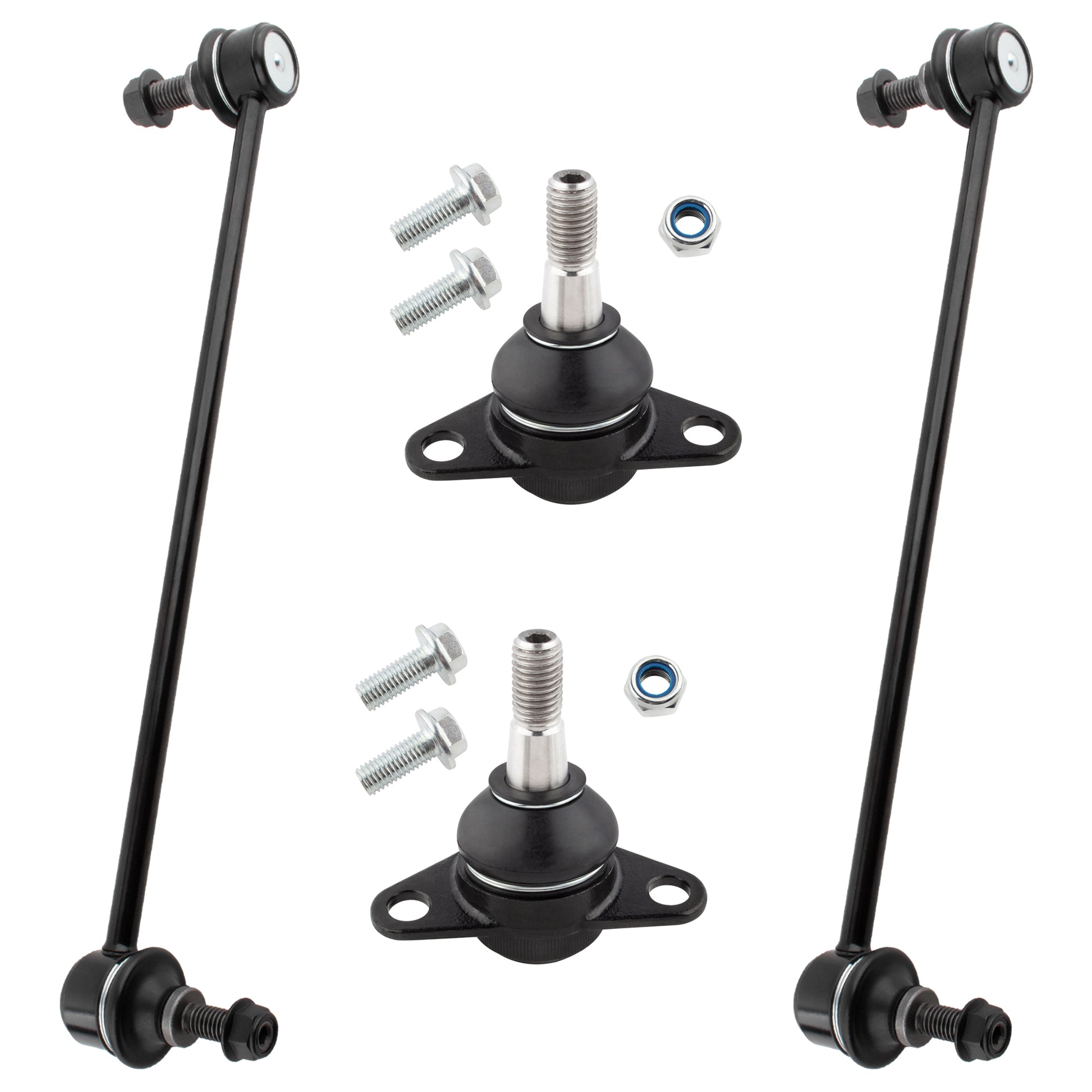 BOXI 4pc Front Lower Ball Joints + Sway Bar Links Kit Fits Front Driver and Passenger Sides