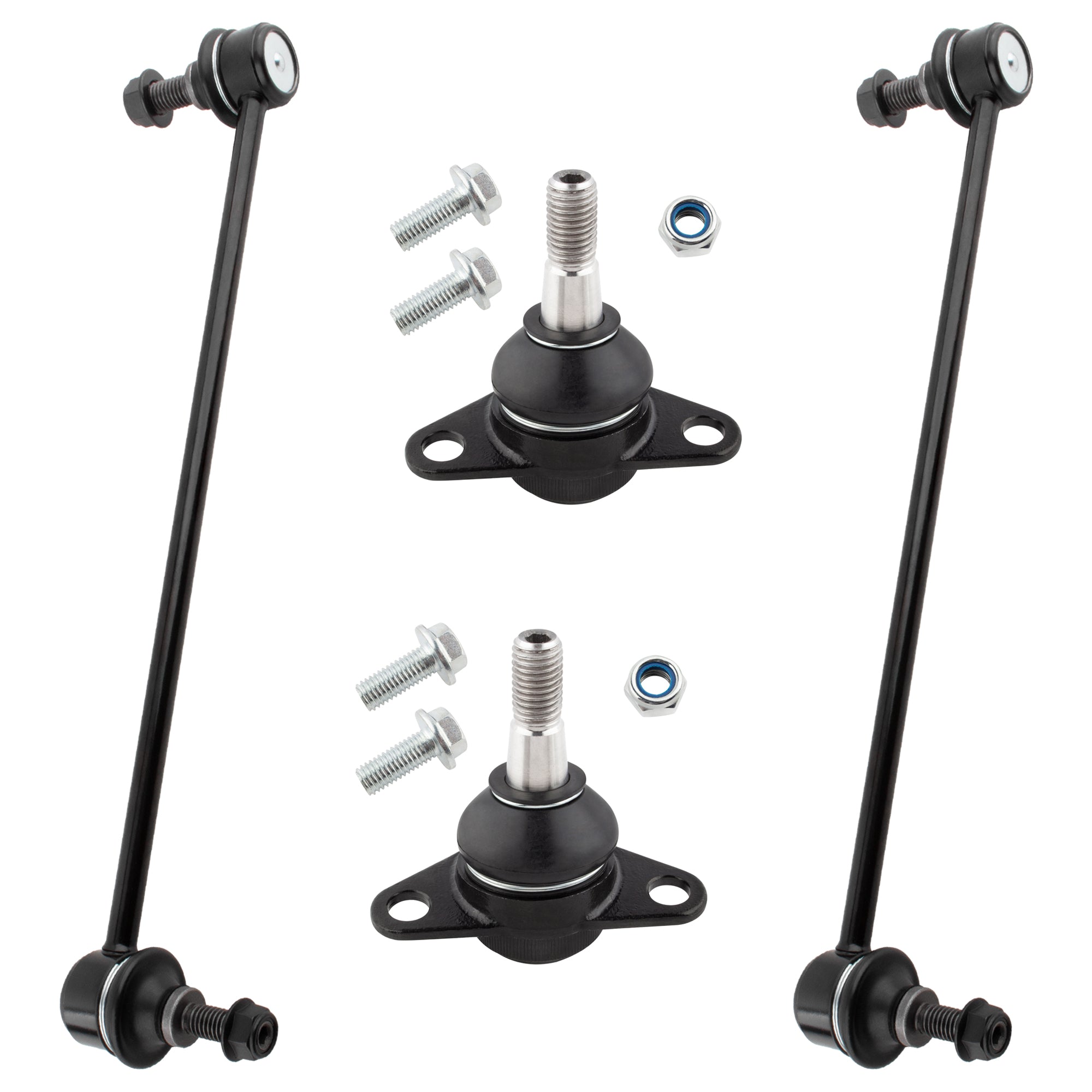 BOXI 4pc Front Lower Ball Joints + Sway Bar Links Kit Fits Front Driver and Passenger Sides