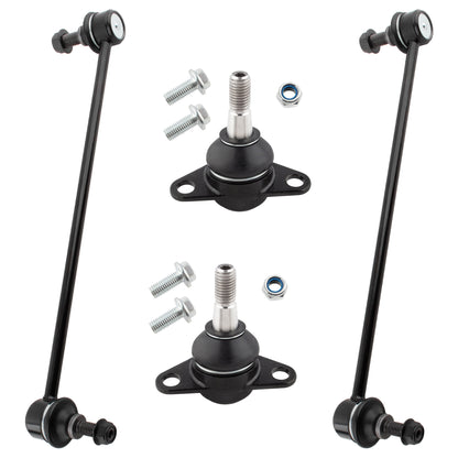 BOXI 4pc Front Lower Ball Joints + Sway Bar Links Kit Fits Front Driver and Passenger Sides
