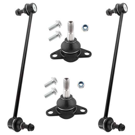BOXI 4pc Front Lower Ball Joints + Sway Bar Links Kit Fits Front Driver and Passenger Sides